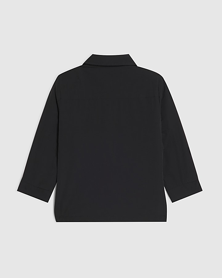 Mini Boys Black Tech Shacket