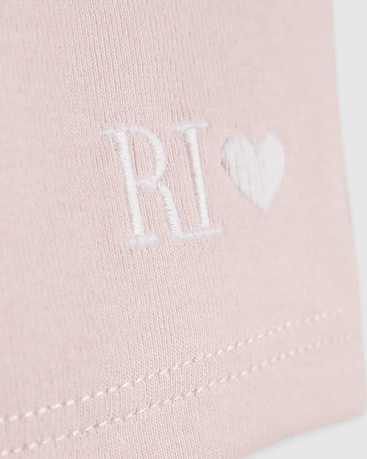 Girls Pink Side Stripe Bandeau Top