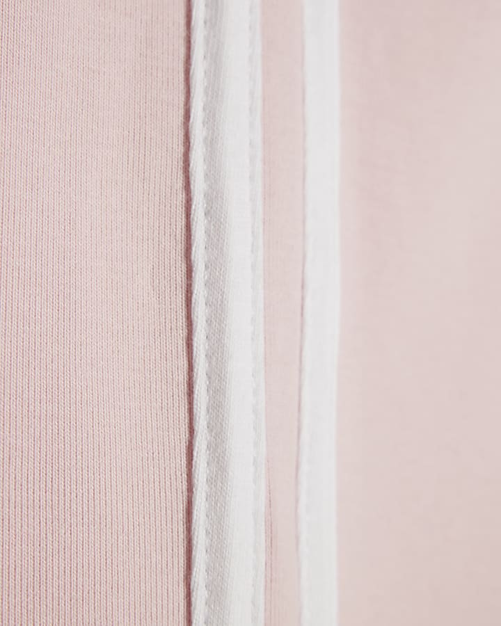 Girls Pink Side Stripe Bandeau Top