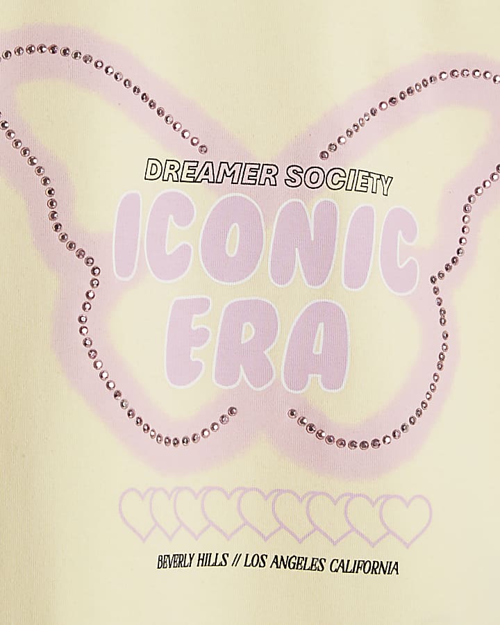 Girls Yellow Butterfly T-Shirt