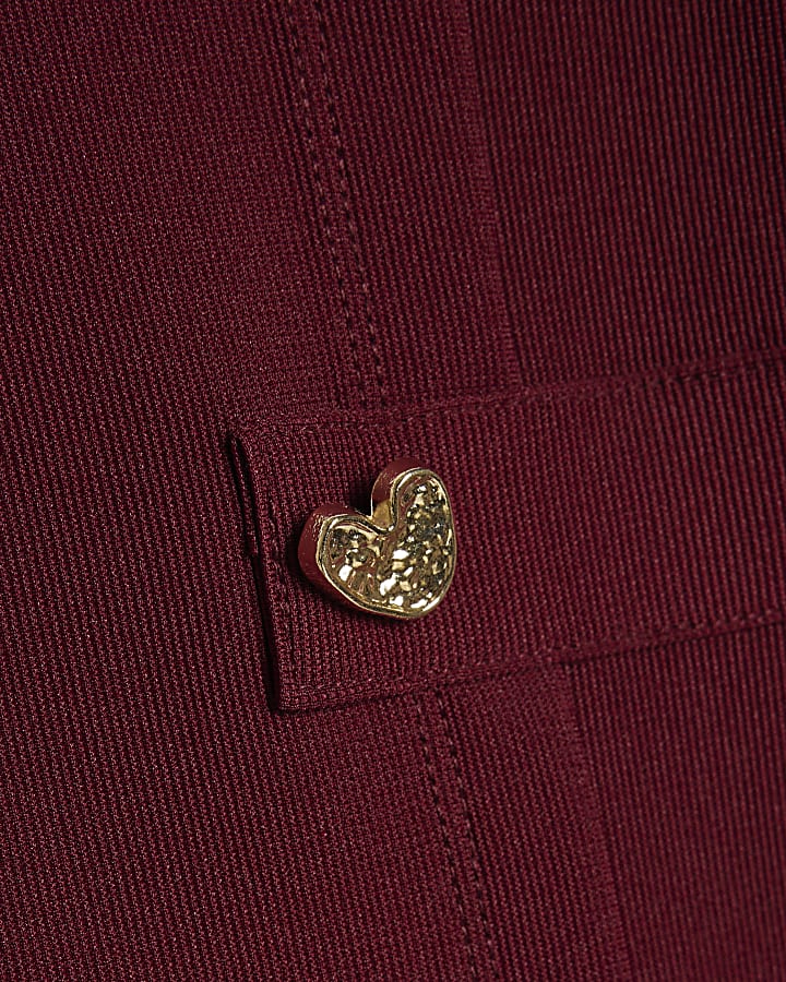 Girls Red Ponte T-Shirt Set