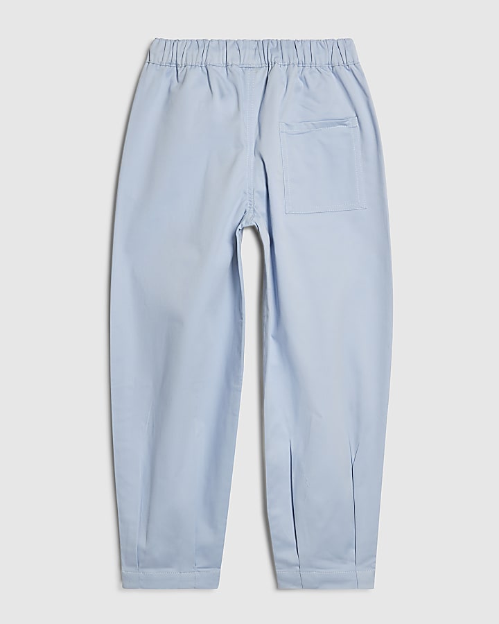 Girls Blue Twill Keyring Cargo Trousers