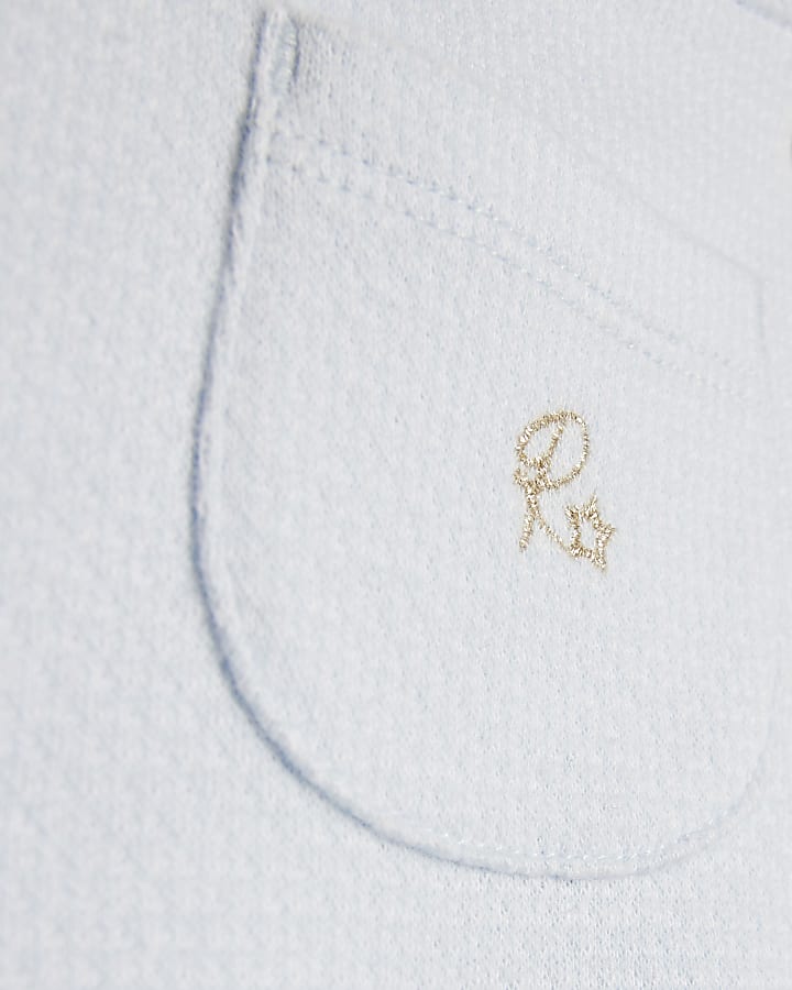 Baby Boys Blue Dungaree Set