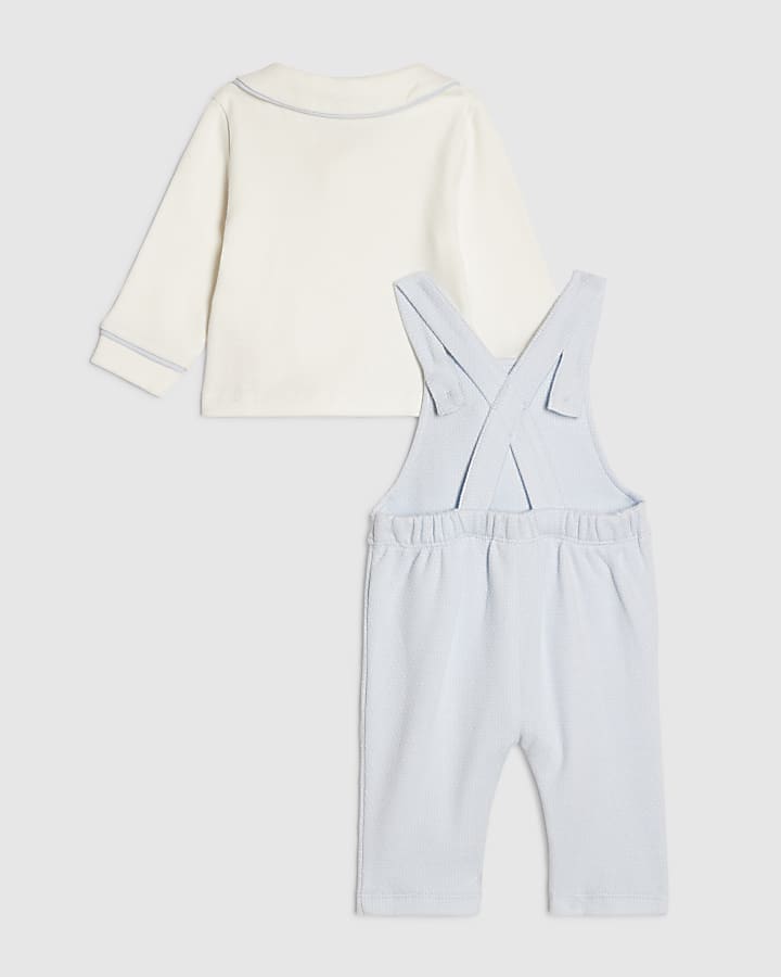 Baby Boys Blue Dungaree Set