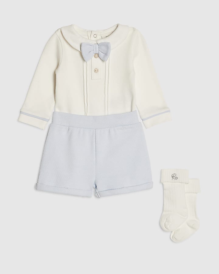 Baby Boys Blue Smart Bloomer Set