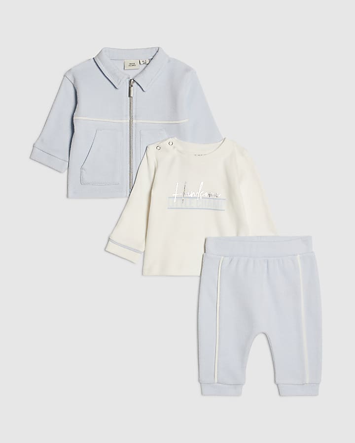 Baby Boys Blue Shacket Set