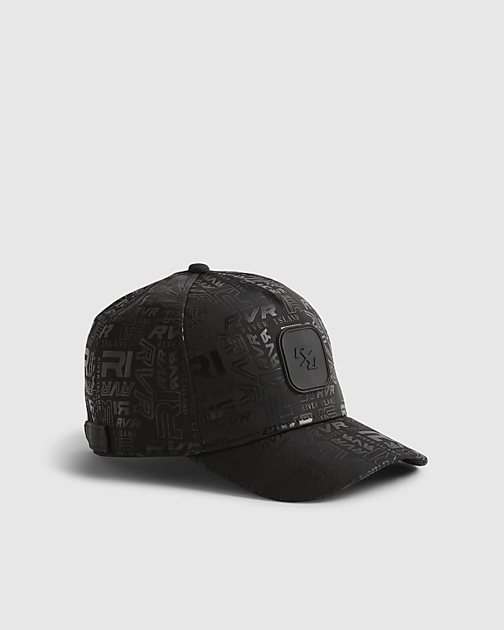 Boys Black RVR Monogram Cap