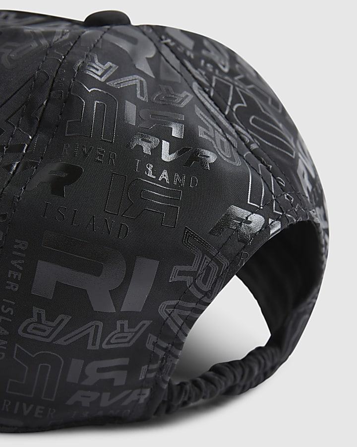 Mini Boys Black RVR Monogram Cap
