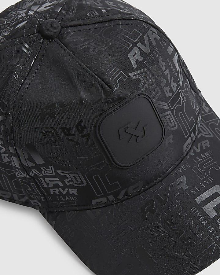 Mini Boys Black RVR Monogram Cap