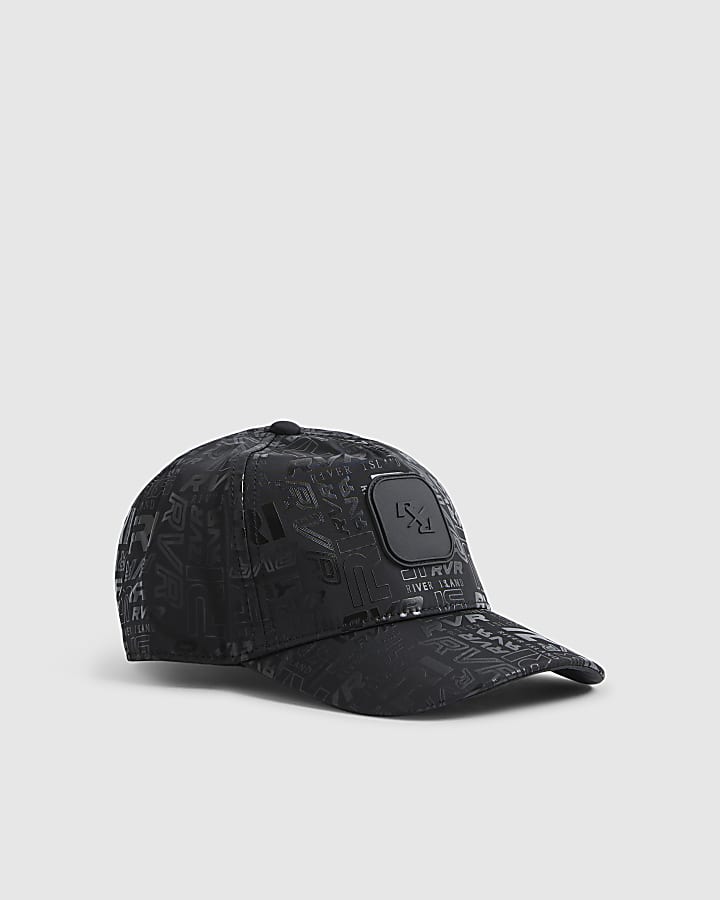 Mini Boys Black RVR Monogram Cap