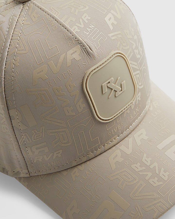 Mini Boys Beige RVR Monogram Cap