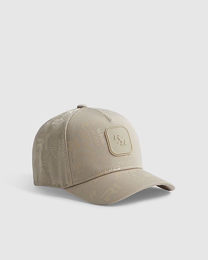 Mini Boys Beige RVR Monogram Cap
