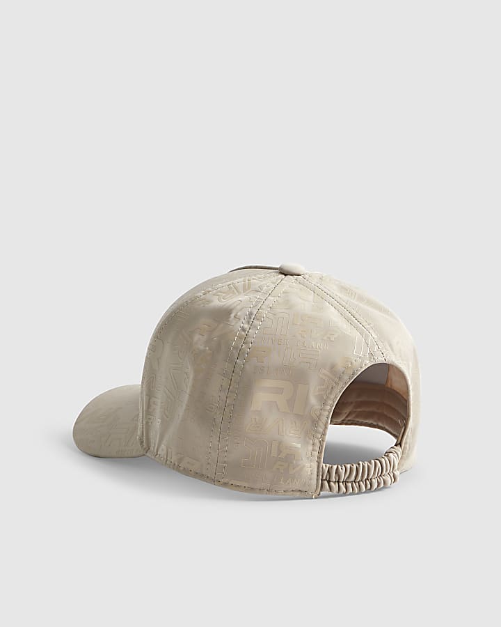 Mini Boys Beige RVR Monogram Cap