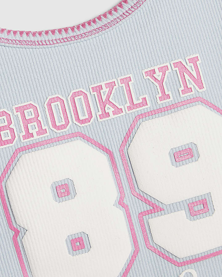 Girls Blue Brooklyn 89 Angel Society Tank Top