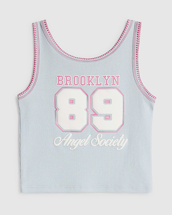 Girls Blue Brooklyn 89 Angel Society Tank Top