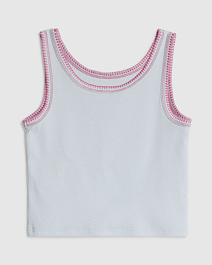 Girls Blue Brooklyn 89 Angel Society Tank Top