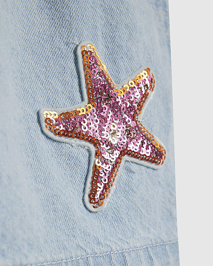 Girls Blue Sealife T-shirt & Short Set