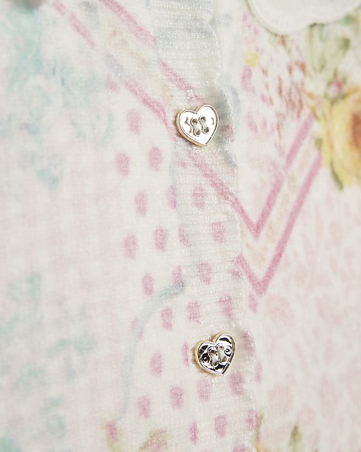 Baby Girls Floral Patchwork Knit Set