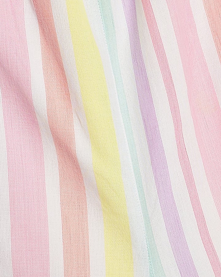 Baby Girls Pink Stripe Sea Shell Romper