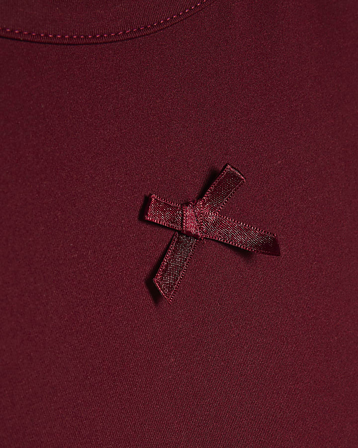 Girls Brown Lace Trim T-Shirt