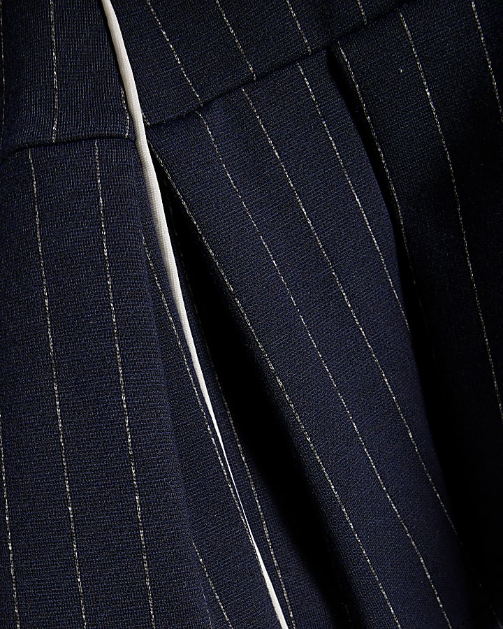 Girls Navy LA Pinstripe Polo Dress