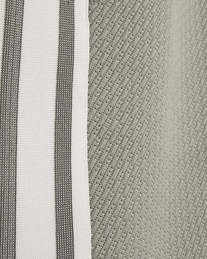 Boys Green Boxy Stripe Smart Shirt Set