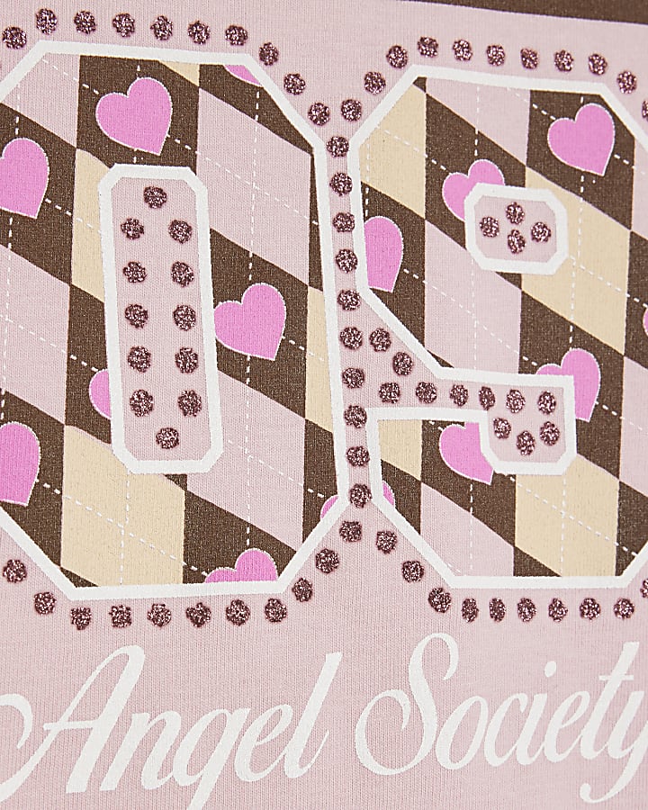 Girls Pink Cali City 09 Crop Top