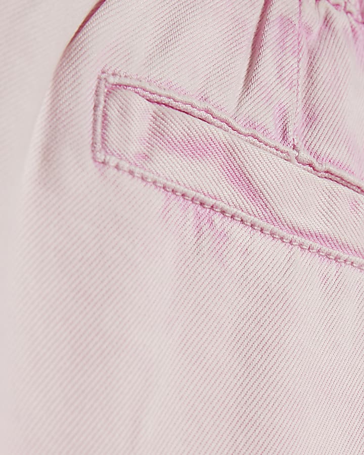 Girls Pink Loose Fit Jeans