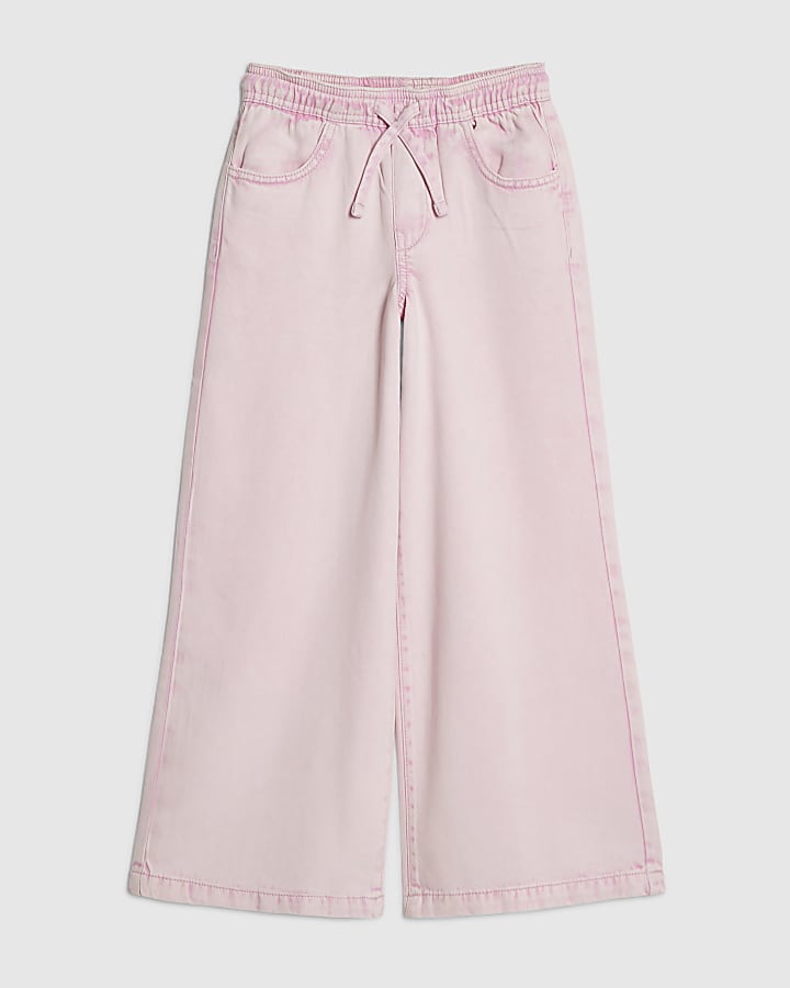 Girls Pink Loose Fit Jeans