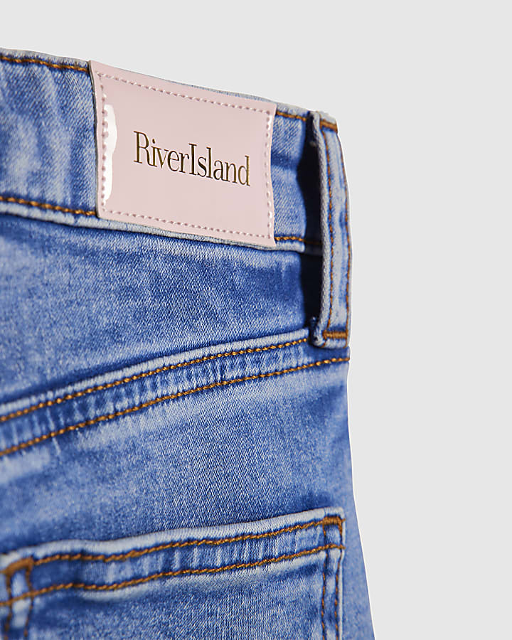 Girls Blue  Keychain Flared Jeans