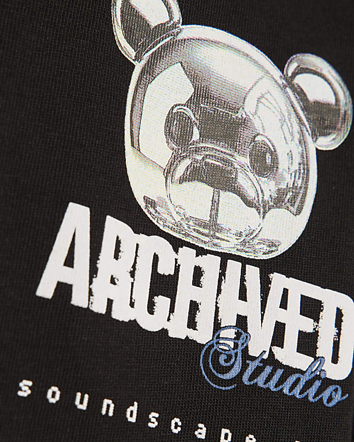Boys Black Chrome Bear T-Shirt