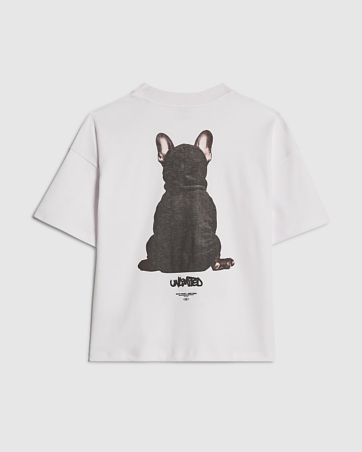 Boys White Frenchie T-Shirt