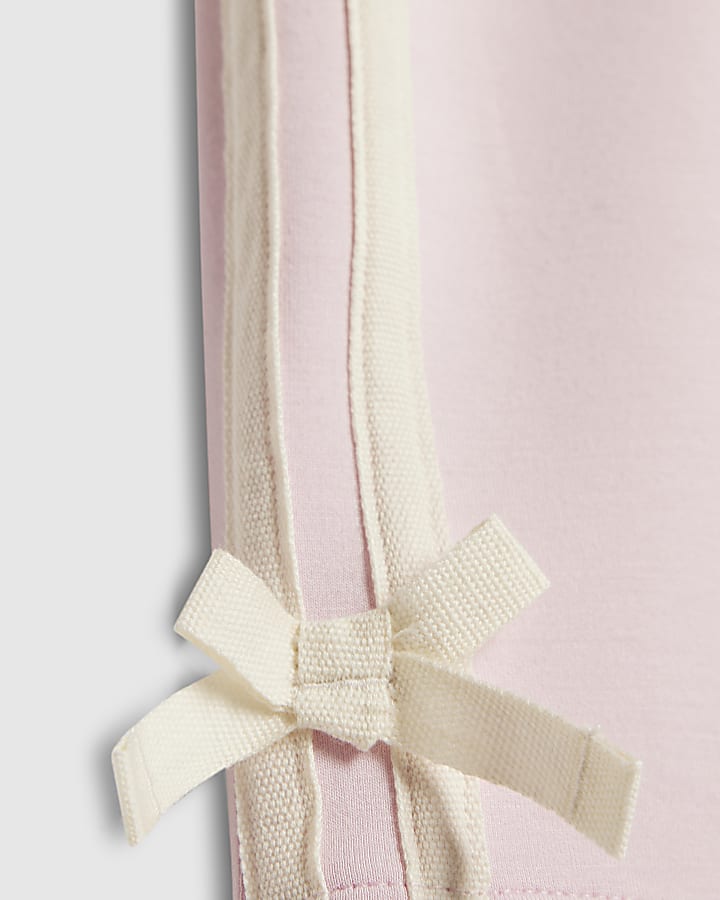 Girls Pink Polo Shirt And Shorts Set