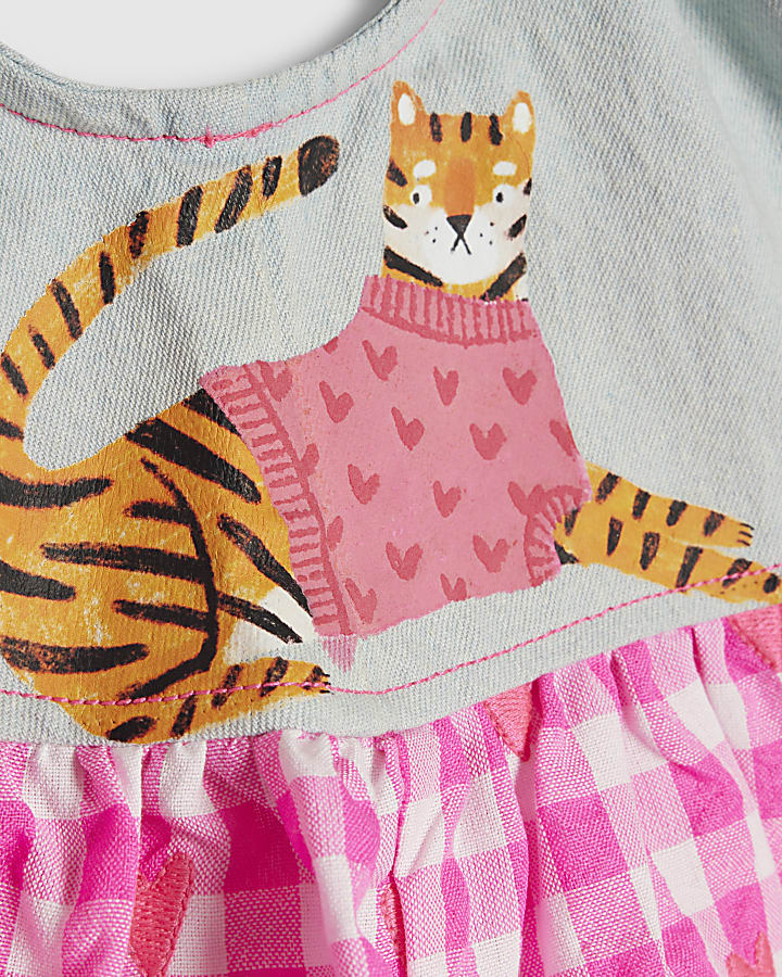 Mini Girls Blue Denim Hybrid Tiger Set