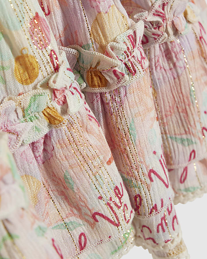 Mini Girls White Under The Sea Top Set