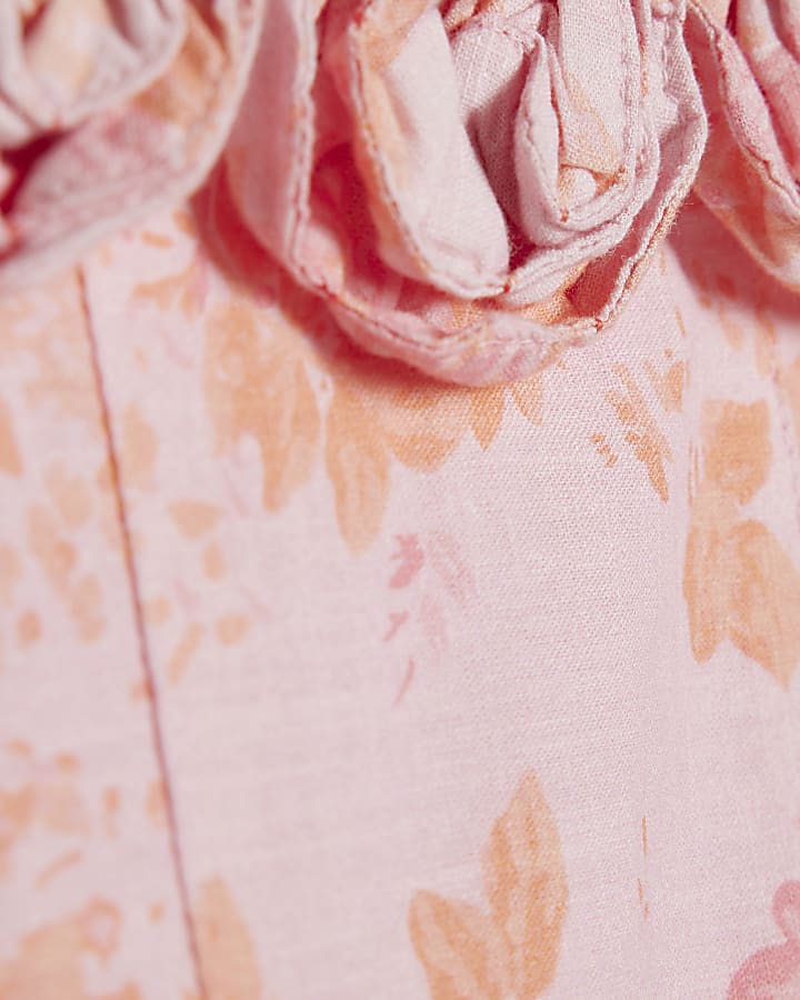 Mini Girls Pink Corsage Dress