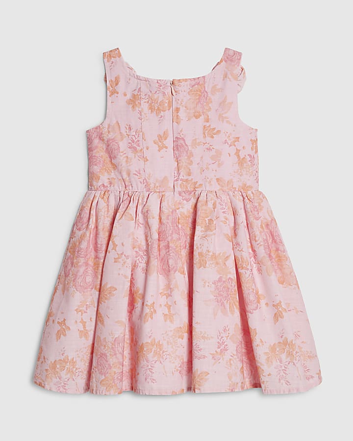 Mini Girls Pink Corsage Dress