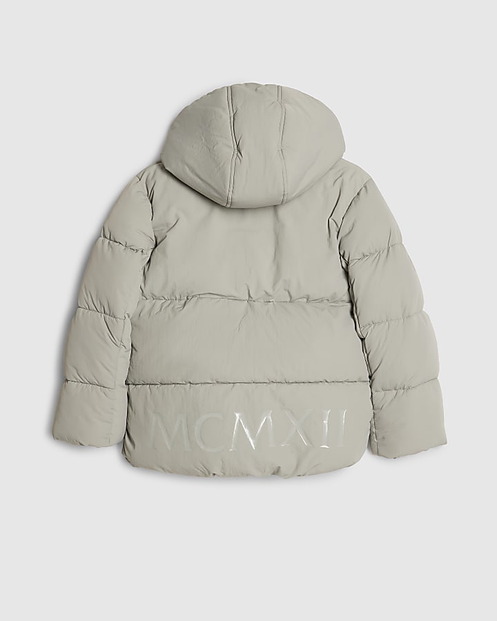 Boys Grey Heavyweight Padded Jacket