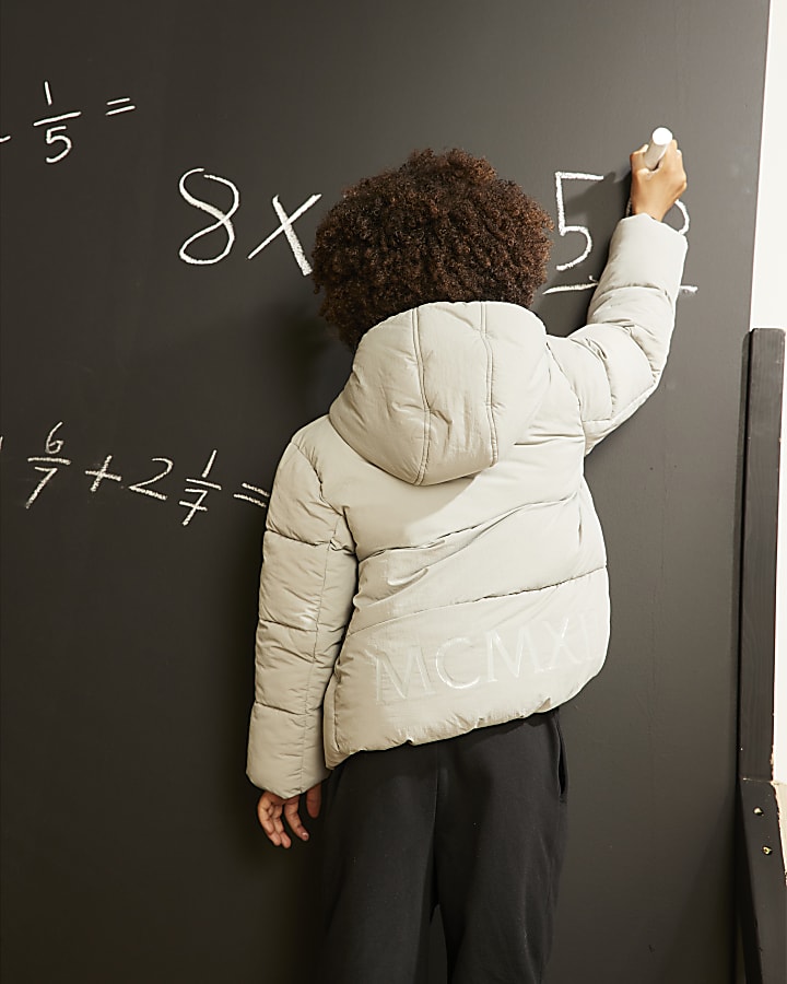 Boys Grey Heavyweight Padded Jacket