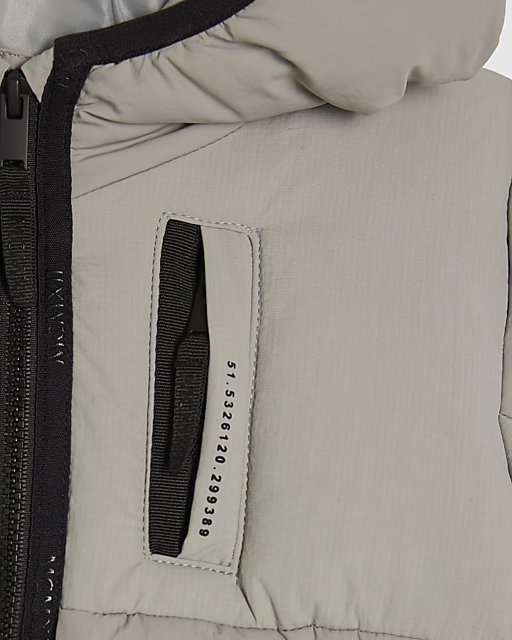 Mini Boys Grey Heavyweight Padded Jacket