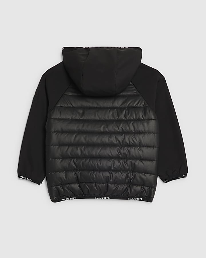 Mini Boys Black Palais Dept Hooded Jacket