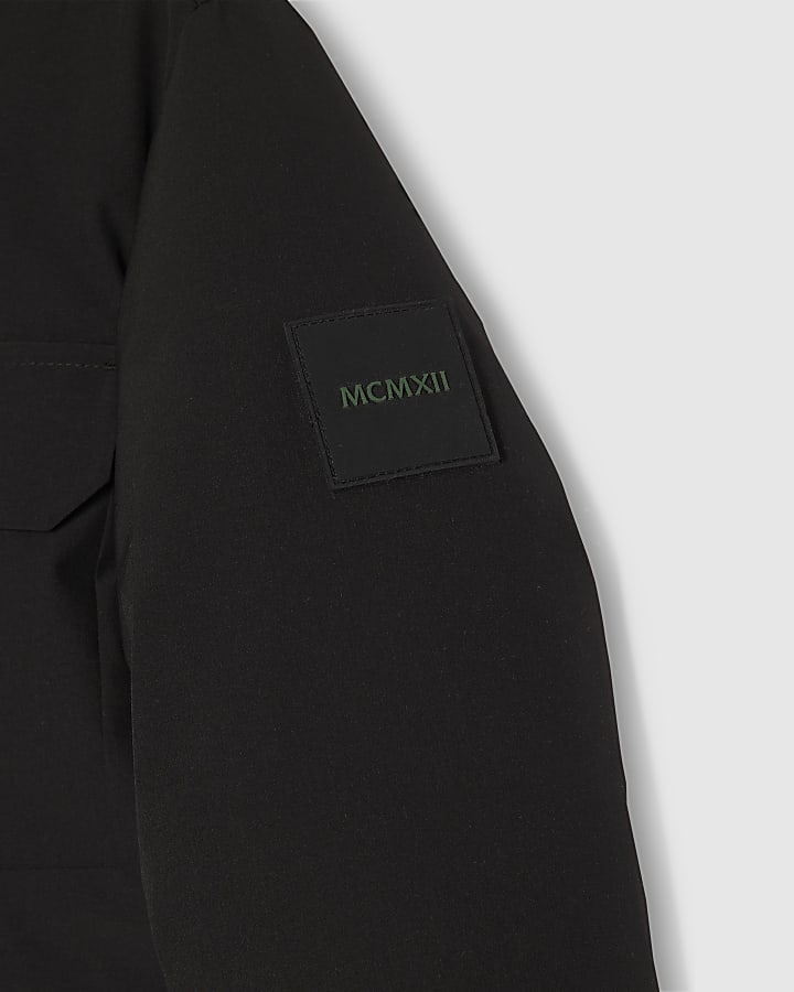 Boys Black MCMXII Hooded Coat