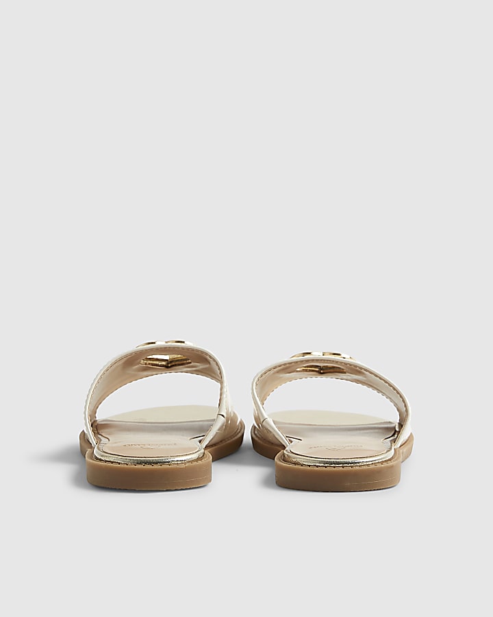 Girls White Heart Cut Out Sandals