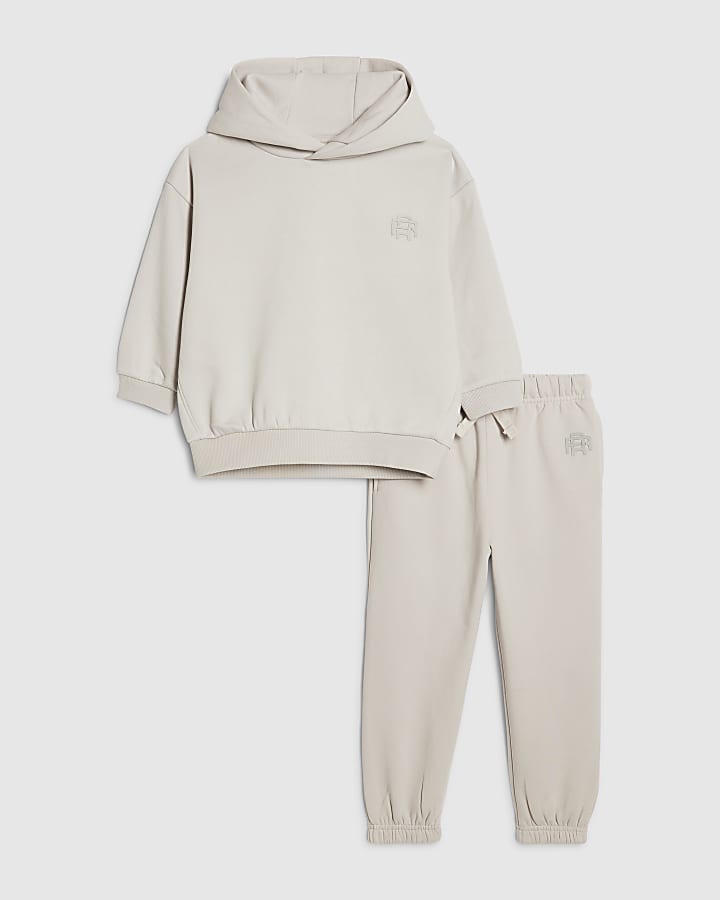 Mini Boys Grey RR Hoodie And Joggers Set