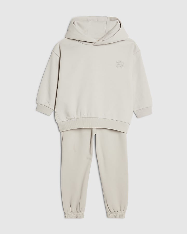 Mini Boys Grey RR Hoodie And Joggers Set