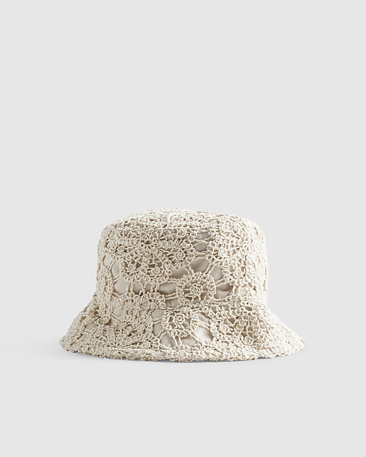 Girls Cream Crochet Hat