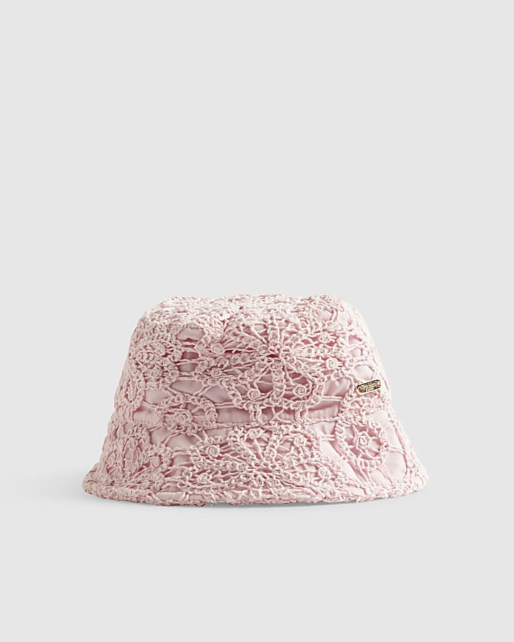 Girls Pink Crochet Hat