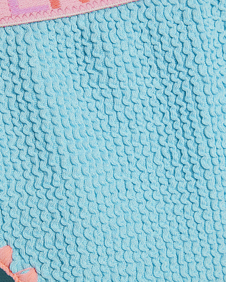 Girls Orange Shell Elastic T-Shirt Bikini