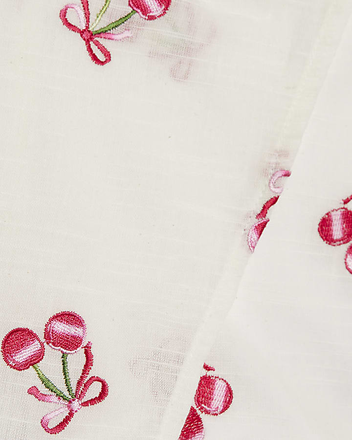 Mini Girls White Cherry Skort Set