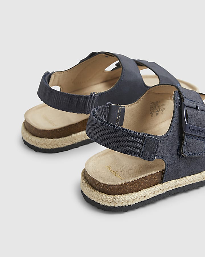 Boys Navy Footbed Sandals